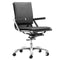 Chairs Leather Office Chair - 19" X 24" X 39.5" Black Leatherette Office Chair HomeRoots