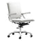 Chairs Leather Office Chair - 19" X 24" X 39.5" White Leatherette Office Chair HomeRoots