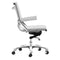 Chairs Leather Office Chair - 19" X 24" X 39.5" White Leatherette Office Chair HomeRoots