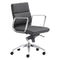 Chairs Leather Office Chair - 21" X 26" X 39" Black Leatherette Low Back Office Chair HomeRoots