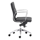 Chairs Leather Office Chair - 21" X 26" X 39" Black Leatherette Low Back Office Chair HomeRoots