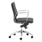 Chairs Leather Office Chair - 21" X 26" X 39" Black Leatherette Low Back Office Chair HomeRoots