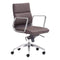 Chairs Leather Office Chair - 21" X 26" X 39" Espresso Leatherette Low Back Office Chair HomeRoots