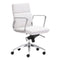 Chairs Leather Office Chair - 21" X 26" X 39" White Low Back Leatherette Office Chair HomeRoots