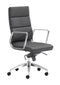 Chairs Leather Office Chair - 21" x 26" x 42" Black, Leatherette, Chromed Steel, High Back Office Chair HomeRoots
