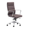 Chairs Leather Office Chair - 21" X 26" X 44.5" Espresso Leatherette High Back Office Chair HomeRoots