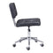 Chairs Leather Office Chair - 22.4" X 22.4" X 35.8" Black Leatherette Office Chair HomeRoots