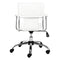 Chairs Leather Office Chair - 22" X 23" X 37" White Leatherette Office Chair HomeRoots