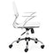 Chairs Leather Office Chair - 22" X 23" X 37" White Leatherette Office Chair HomeRoots