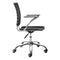 Chairs Leather Office Chair - 23" X 23" X 35" Black Leatherette Office Chair HomeRoots