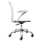 Chairs Leather Office Chair - 23" X 23" X 35" White Leatherette Office Chair HomeRoots