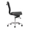 Chairs Leather Office Chair - 23" X 23" X 40" Black Leatherette Armless Office Chair HomeRoots