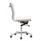 Chairs Leather Office Chair - 23" X 23" X 40" White Leatherette Armless Office Chair HomeRoots