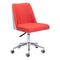 Chairs Leather Office Chair - 24" X 24" X 35.8" Orange/Beige Polyblend Office Chair HomeRoots