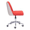 Chairs Leather Office Chair - 24" X 24" X 35.8" Orange/Beige Polyblend Office Chair HomeRoots