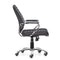 Chairs Leather Office Chair - 25" X 23.5" X 40.5" Black Leatherette Low Back Office Chair HomeRoots