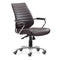 Chairs Leather Office Chair - 25" X 23.5" X 40.5" Esp Leatherette Low Back Office Chair HomeRoots