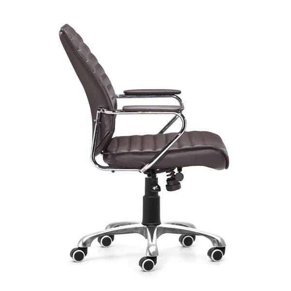Chairs Leather Office Chair - 25" X 23.5" X 40.5" Esp Leatherette Low Back Office Chair HomeRoots