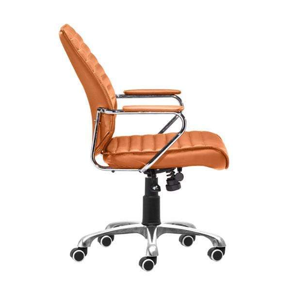 Chairs Leather Office Chair - 25" X 23.5" X 40.5" Terra Leatherette Low Back Office Chair HomeRoots