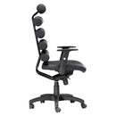 Chairs Leather Office Chair - 25" X 23.5" X 48.5" Black Leatherette Office Chair HomeRoots