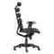 Chairs Leather Office Chair - 25" X 23.5" X 48.5" Black Leatherette Office Chair HomeRoots