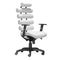 Chairs Leather Office Chair - 25" X 23.5" X 48.5" White Leatherette Office Chair HomeRoots