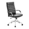 Chairs Leather Office Chair - 27.5" X 27.5" X 47.6" Black Leatherette Comfort Office Chair HomeRoots