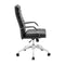 Chairs Leather Office Chair - 27.5" X 27.5" X 47.6" Black Leatherette Comfort Office Chair HomeRoots