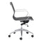 Chairs Leather Office Chair - 27.6" X 27.6" X 36" Black Leatherette Low Back Office Chair HomeRoots