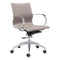 Chairs Leather Office Chair - 27.6" X 27.6" X 36" Taupe Leatherette Low Back Office Chair HomeRoots