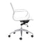 Chairs Leather Office Chair - 27.6" X 27.6" X 36" White Leatherette Low Back Office Chair HomeRoots