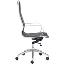 Chairs Leather Office Chair - 27.6" X 27.6" X 45.3" Black Leatherette Back Office Chair HomeRoots