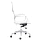 Chairs Leather Office Chair - 27.6" X 27.6" X 45.3" White Leatherette Back Office Chair HomeRoots