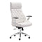 Chairs Leather Office Chair - 28.7" X 29" X 49" White Leatherette Office Chair HomeRoots