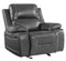 Chairs Leather Office Chair - 40" Classy Grey Leather Chair HomeRoots