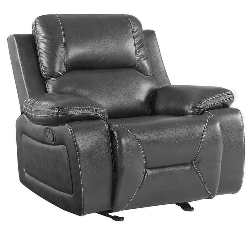 Chairs Leather Office Chair - 40" Classy Grey Leather Chair HomeRoots