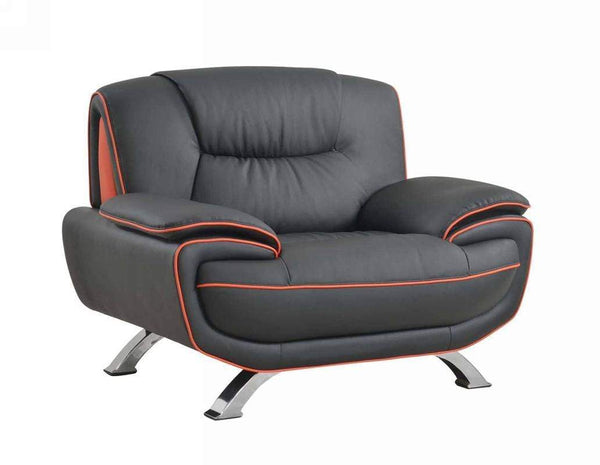 Chairs Leather Office Chair - 40" Sleek Black Leather Chair HomeRoots