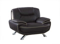 Chairs Leather Office Chair - 40" Sleek Brown Leather Chair HomeRoots