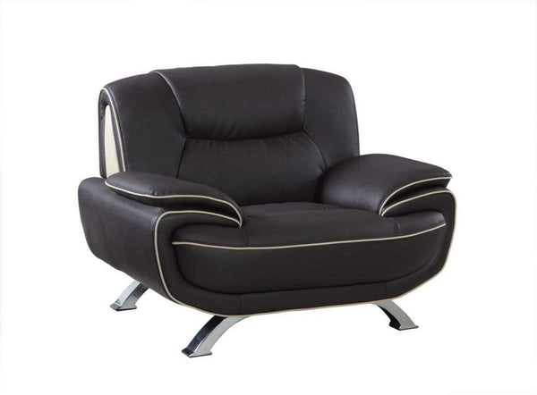 Chairs Leather Office Chair - 40" Sleek Brown Leather Chair HomeRoots