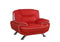 Chairs Leather Office Chair - 40" Sleek Red Leather Chair HomeRoots