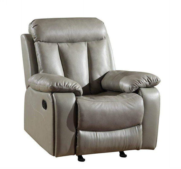 Chairs Leather Office Chair - 42" Sturdy Grey Leather Chair HomeRoots