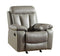 Chairs Leather Office Chair - 42" Sturdy Grey Leather Chair HomeRoots
