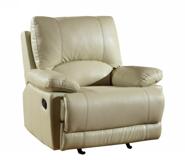 Chairs Leather Office Chair - 42" Stylish Beige Leather Chair HomeRoots
