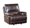 Chairs Leather Office Chair - 42" Stylish Brown Leather Chair HomeRoots