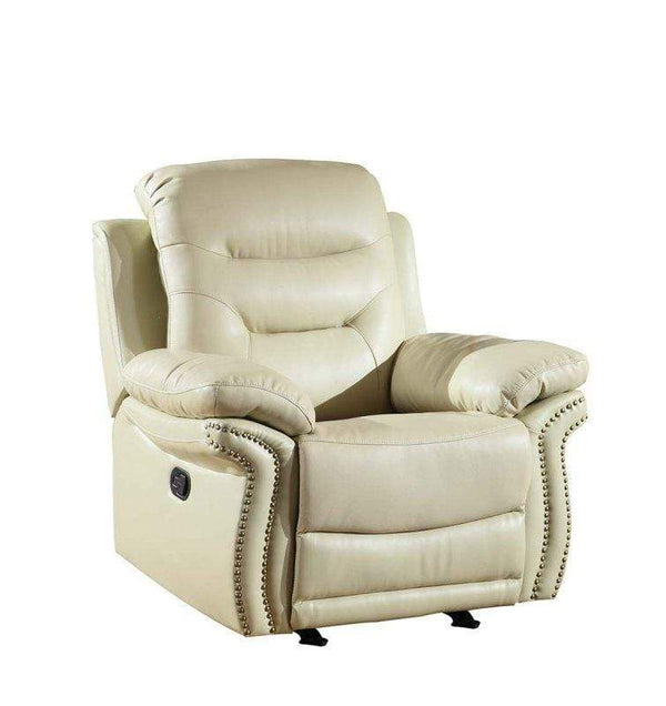 Chairs Leather Office Chair - 44" Comfortable Beige Leather Chair HomeRoots