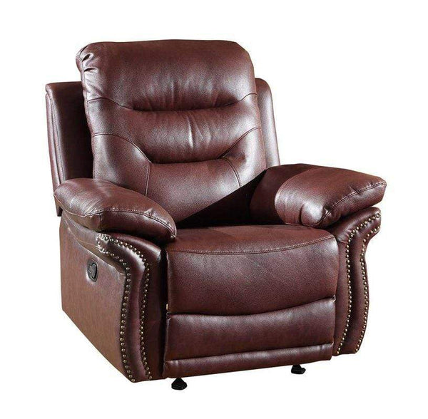 Chairs Leather Office Chair - 44" Comfortable Burgundy Leather Chair HomeRoots