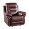 Chairs Leather Office Chair - 44" Comfortable Burgundy Leather Chair HomeRoots