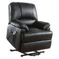 Chairs Lift Chairs - 34" X 37" X 41" Black Leatherette Power Lift Massage Recliner HomeRoots