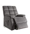 Chairs Lift Chairs - 34" X 37" X 41" Gray Velvet Recliner With Power Lift And Massage HomeRoots