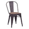 Chairs Lounge Chair - 17.3" X 20.9" X 32.3" 2 Pcs Rusty Elm Wood Top Chair HomeRoots